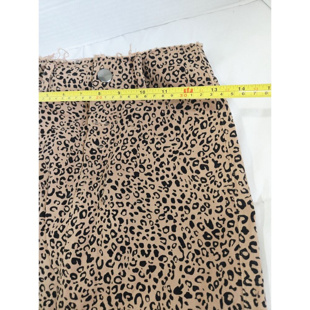 VTG Sinsay Leopard Print Pencil Skirt Slit S Mob Wife Y2K Retro Office Boho Indi - Picture 7 of 14